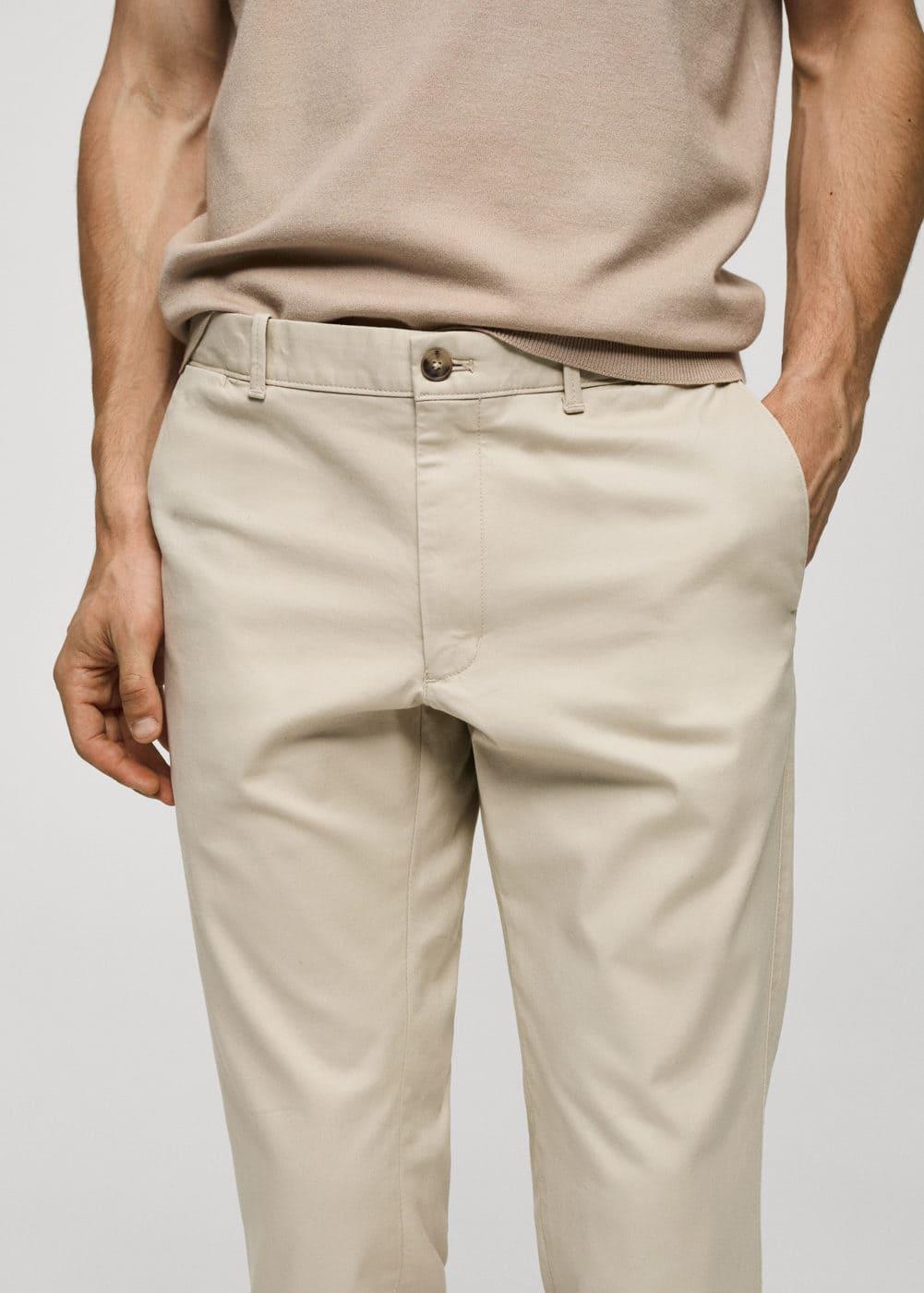 MANGO MAN - Slim fit serge chino trousers beigeMen Product Image