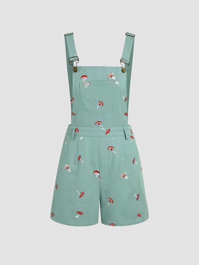 Floral Buckle Pocket Romper Product Image