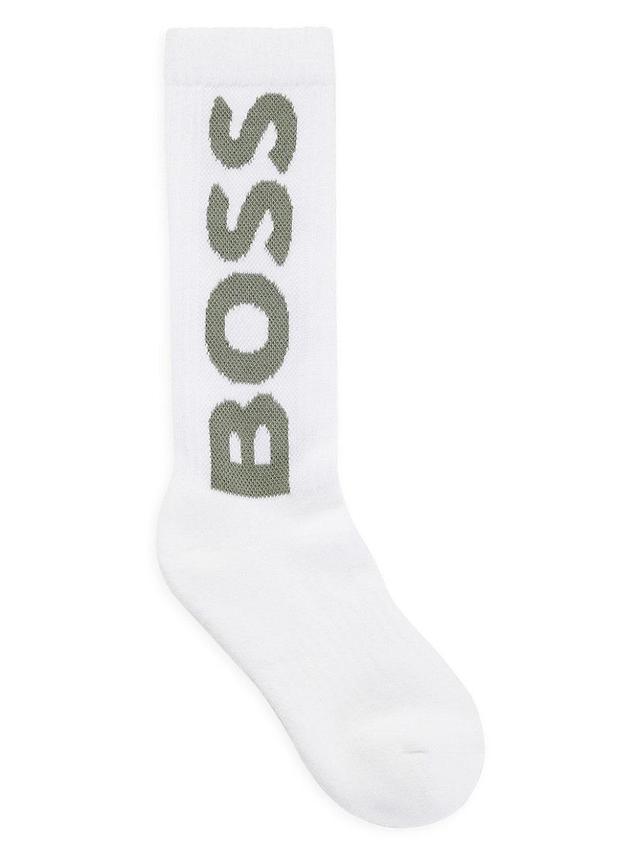 Mens Short Logo Socks In An Organic-Cotton Blend Product Image