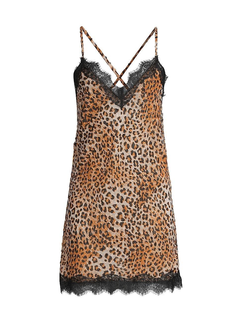 Womens Angela Leopard-Print Chemise Product Image