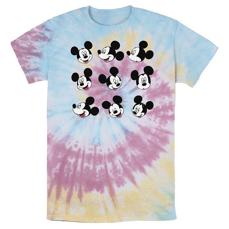 Mens Disney Mickey And Friends Mickey Mouse Faces Grid Wash Tee Product Image