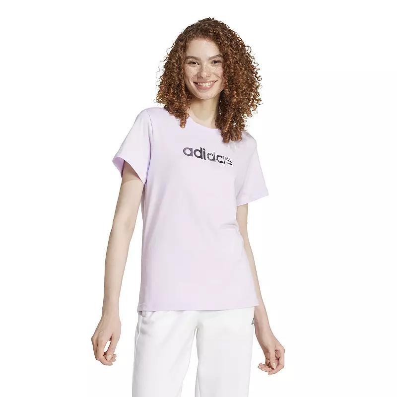 Womens adidas Holiday Training Graphic Tee Ice Purple Product Image