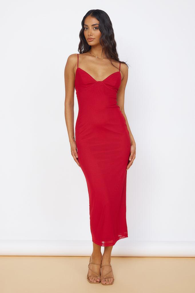 Midnight Magic Midi Dress Red product image