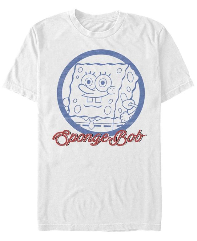 Fifth Sun Mens SpongeBob Circle Short Sleeve Crew T-shirt Product Image