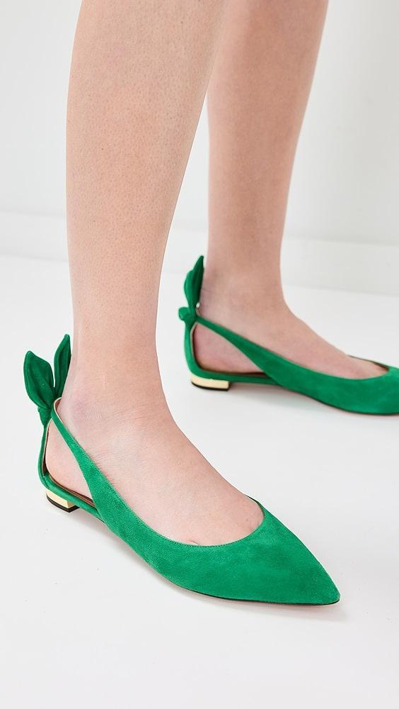 Aquazzura Bow Tie Ballet Flats | Shopbop Product Image