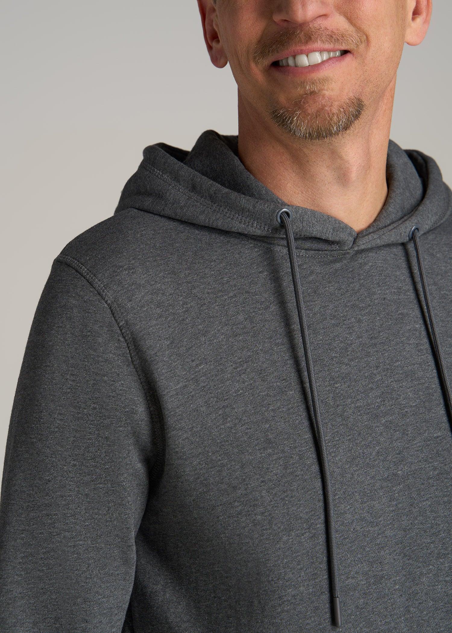 Wearever Fleece Pullover Men's Tall Hoodie in Charcoal Mix Product Image