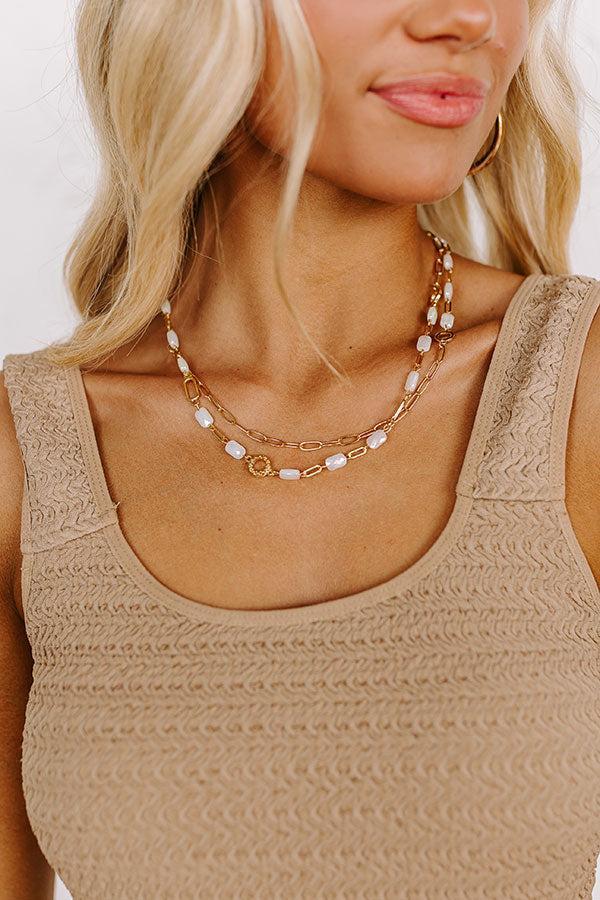 All The Glam Necklace in White Product Image