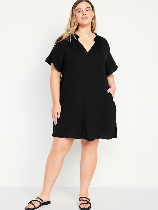 Crinkle Gauze Mini Swing Dress Product Image