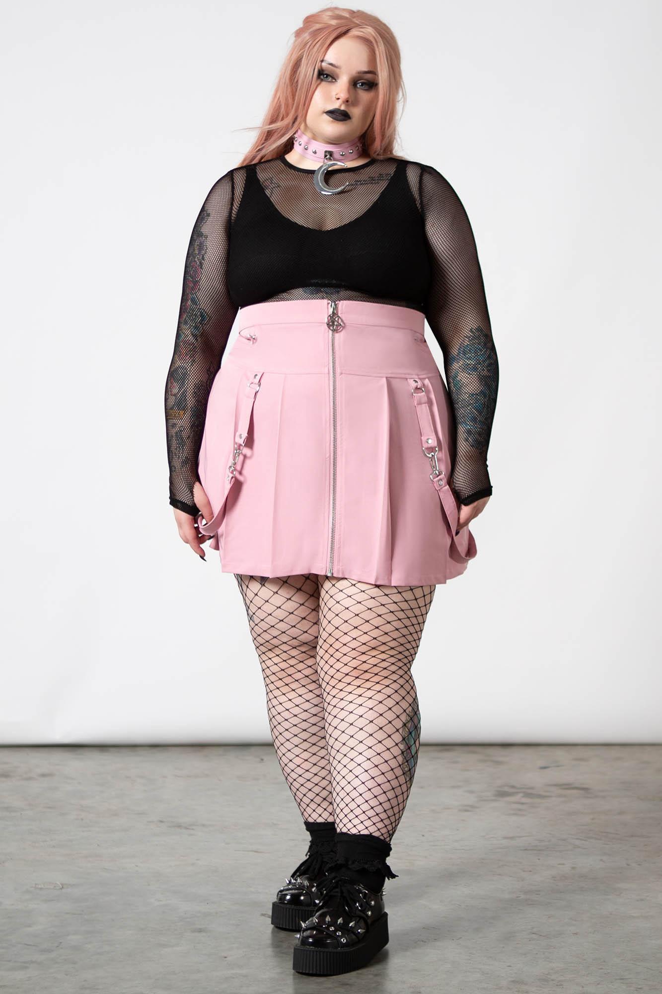 Blaire B*tch Mini Skirt [PASTEL PINK] [PLUS] Female Product Image