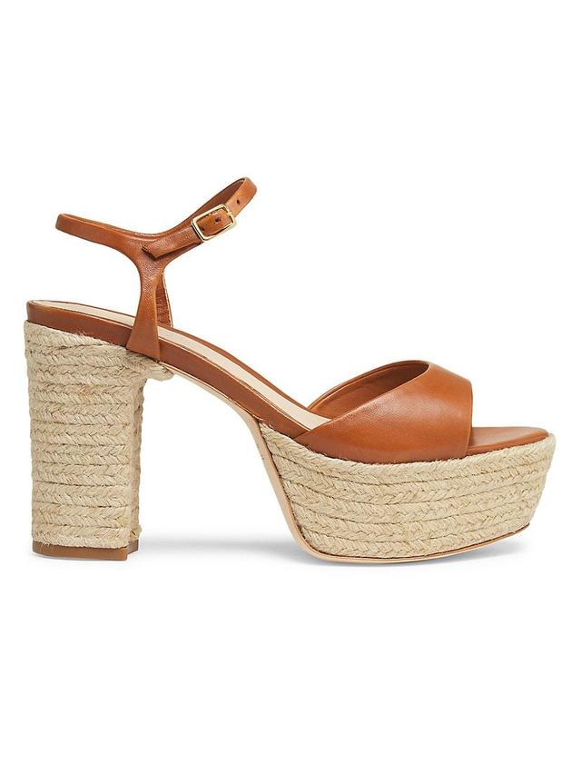 Womens 105MM Leather Platform Sandals Product Image