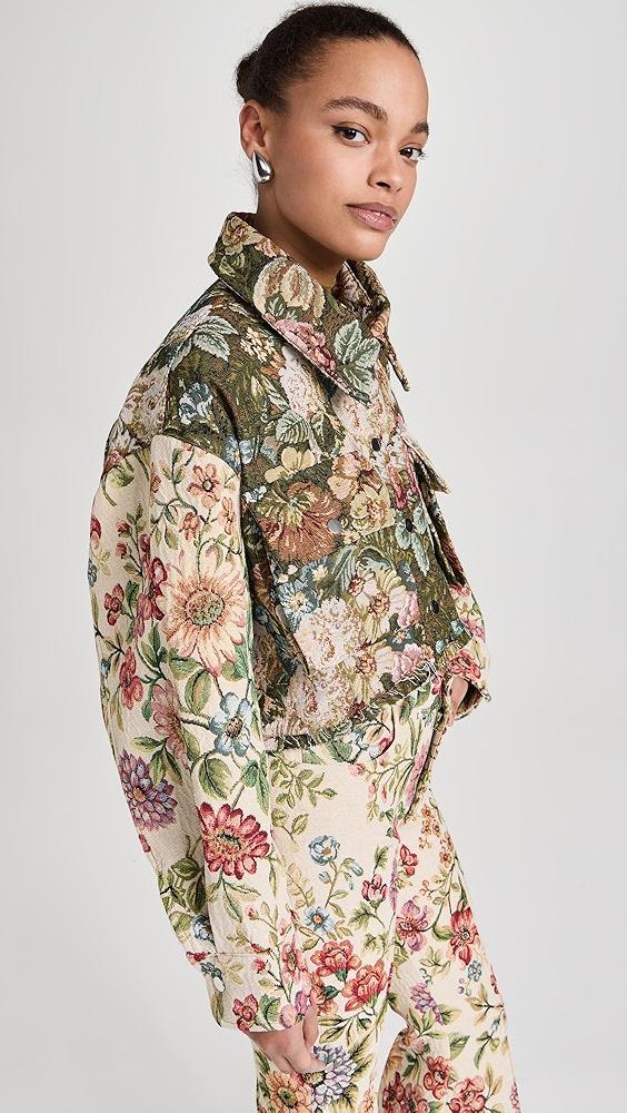 Marques Almeida Patchwork Brocade Cropped Overshirt | Shopbop Product Image