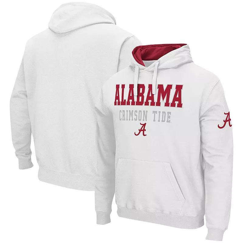 Mens Colosseum White Alabama Crimson Tide Sunrise Pullover Hoodie Product Image