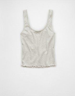 AE Scoop Neck Pointelle Tank Top Product Image