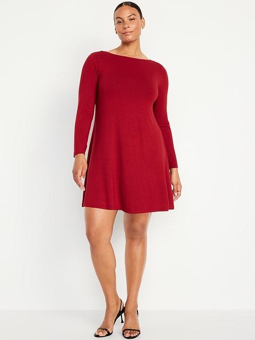 Long-Sleeve Mini Swing Dress Product Image