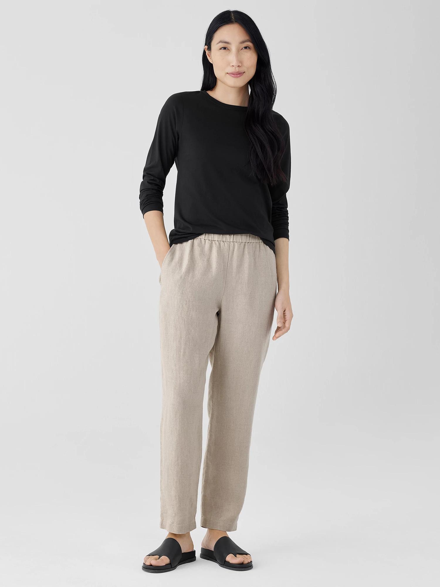 EILEEN FISHER Organic Linen Tapered Pantfemale Product Image