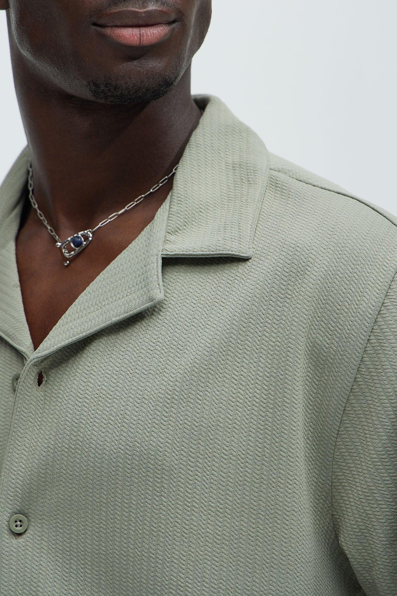 Koa Textured Shirt - Sage Product Image