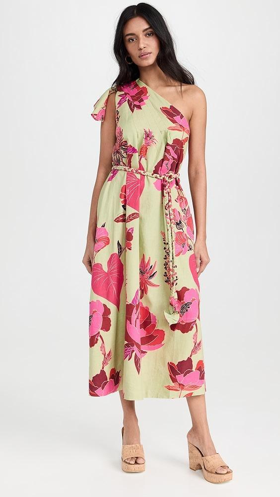 FARM Rio Fresh Garden Green One Shoulder Maxi Dress | Shopbop Product Image