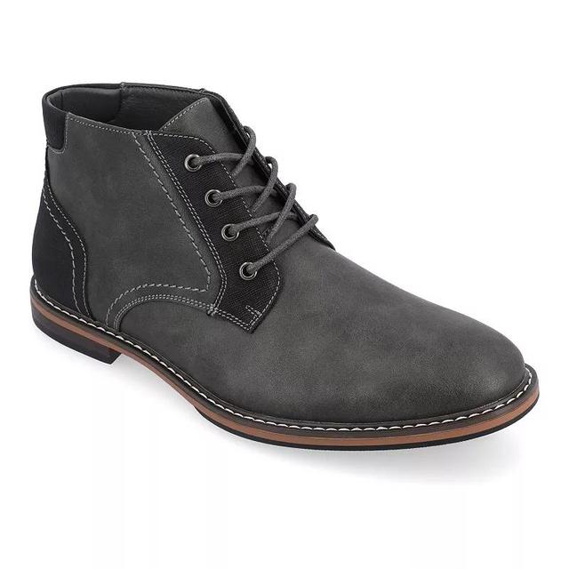 Vance Co. Franco Mens Plain Toe Chukka Boots Grey Product Image