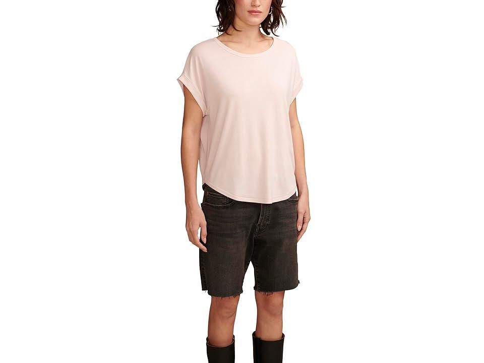 Lucky Brand Short Sleeve Sandwash Dolman Tee (Shell ) Women's Clothing Product Image