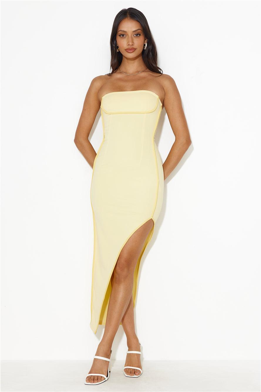 Casino Queen Midi Dress Yellow Product Image