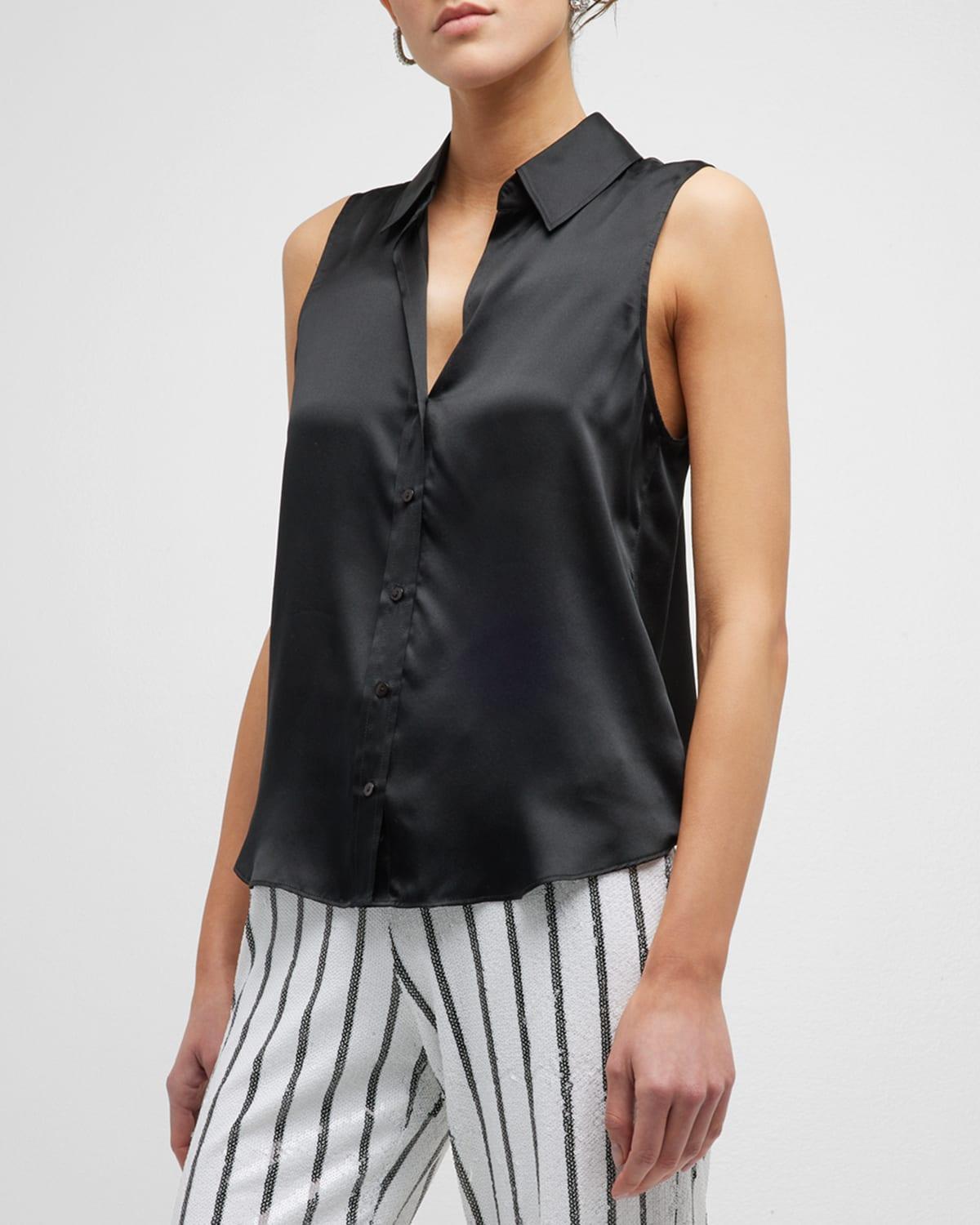 Womens Emmy Sleeveless Silk Blouse Product Image