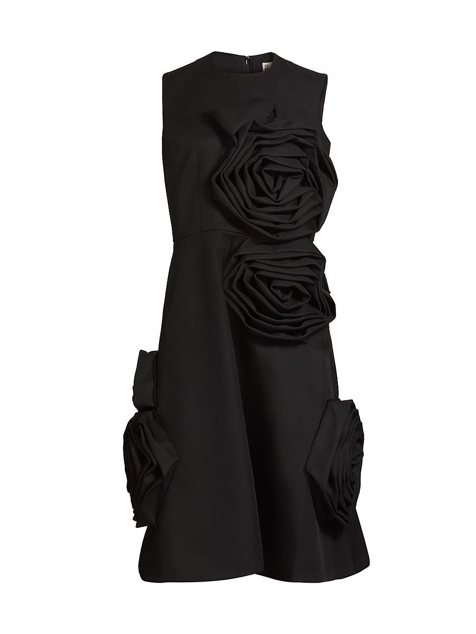 Womens Rosette Sleeveless Cocktail Dress Product Image