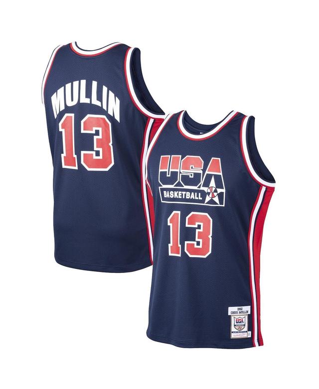 Mens Chris Mullin Navy Usa Basketball Home 1992 Dream Team Authentic Jersey - Navy Product Image