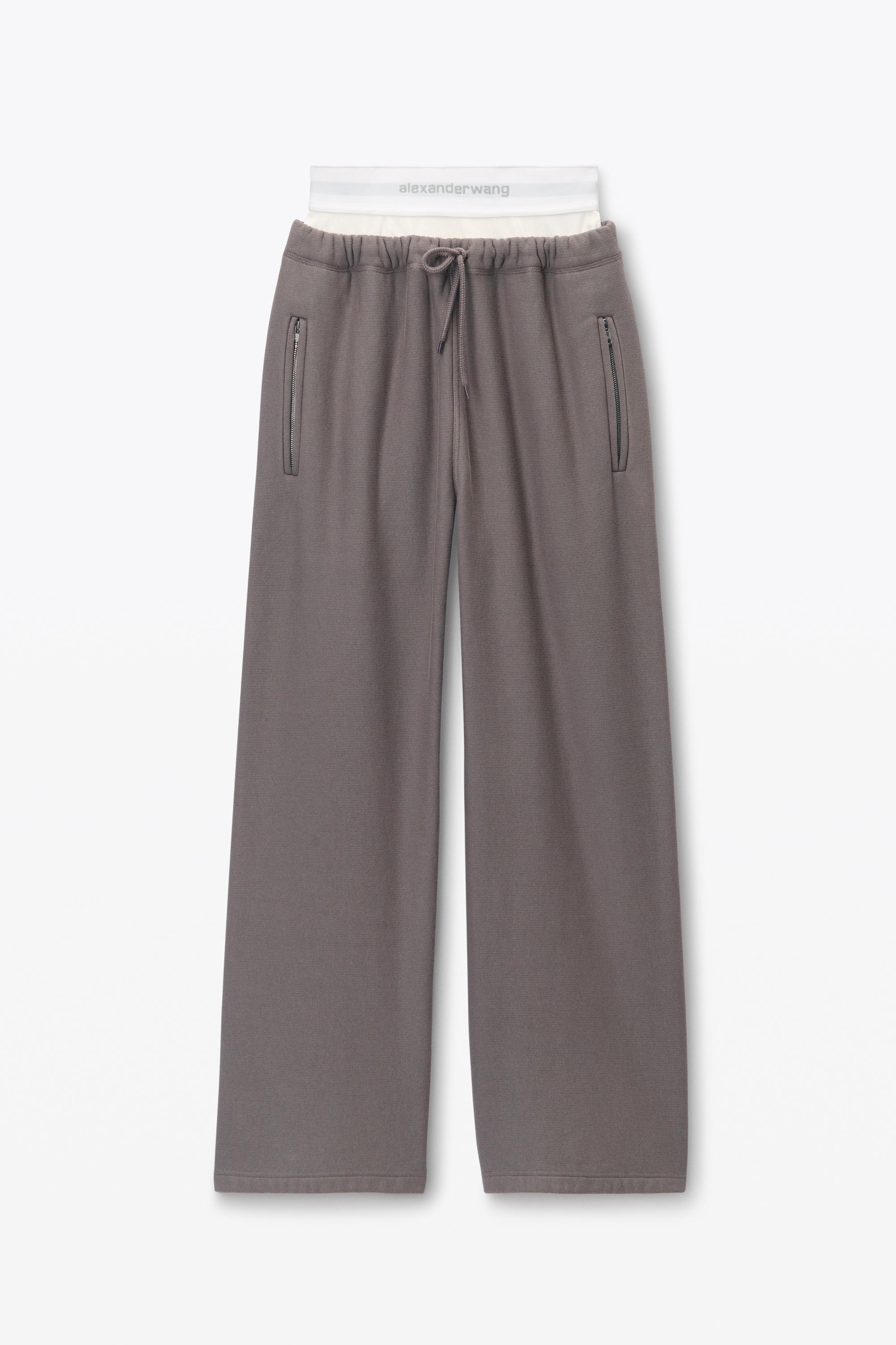 Wide Leg Sweatpants With Pre-styled Logo Brief Waistband Product Image