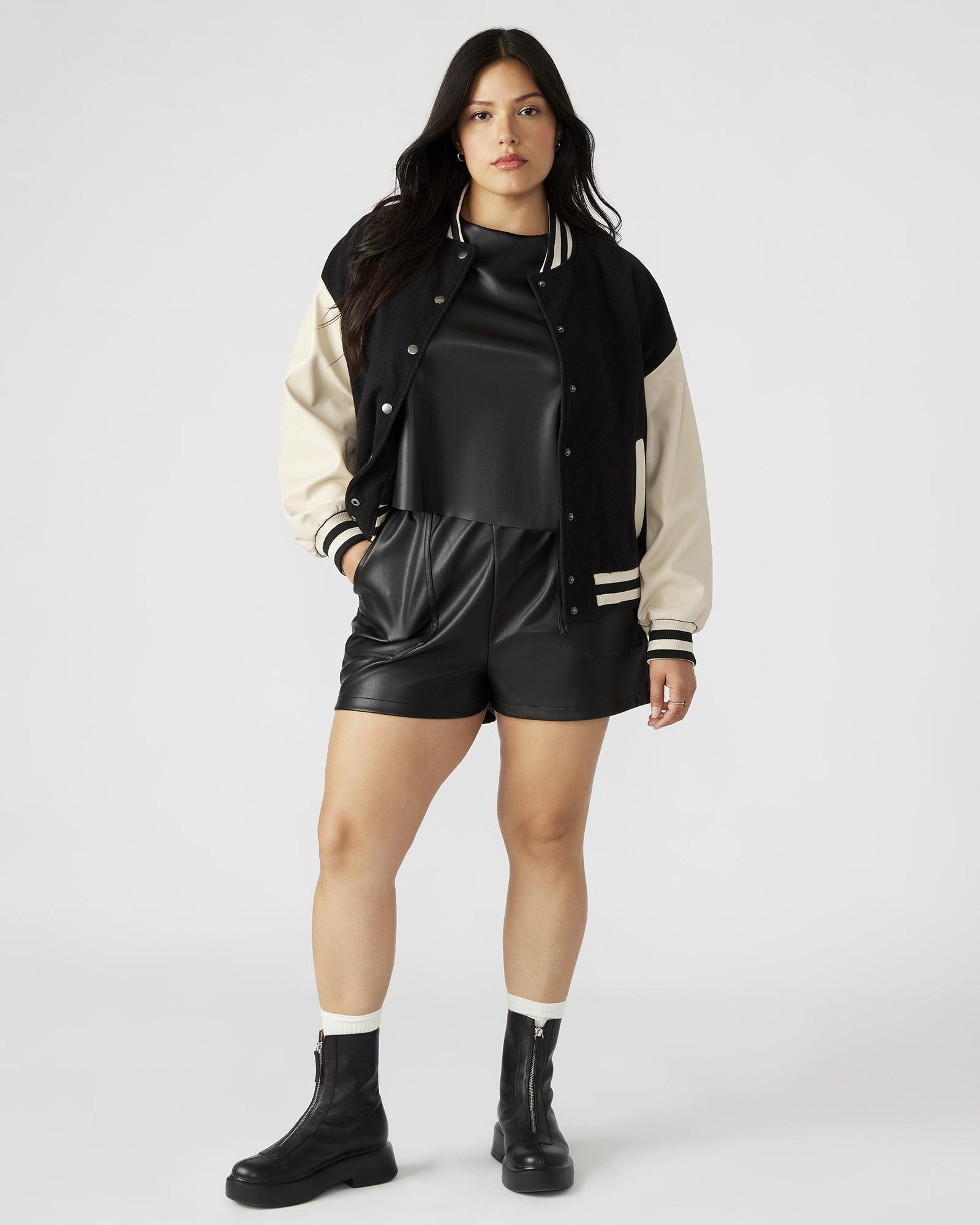 FAUX THE RECORD SHORT BLACK Female Product Image