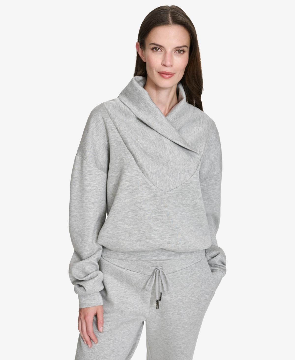 Halston Womens Shawl-Collar Dropped-Sleeve Pullover Product Image