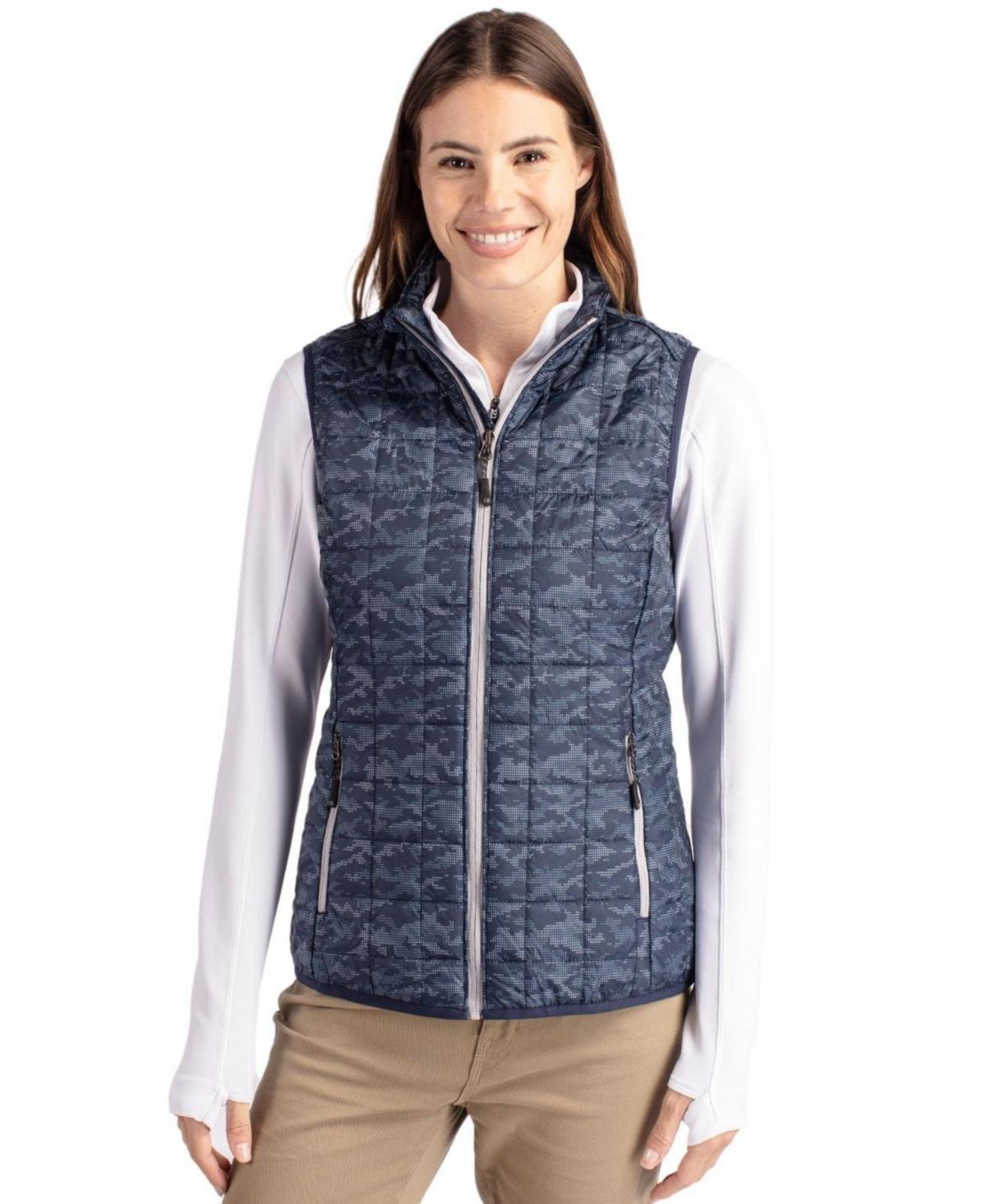 Cutter & Buck Womens Rainier PrimaLoft Eco Insulated Full Zip Printed Puffer Vest Product Image