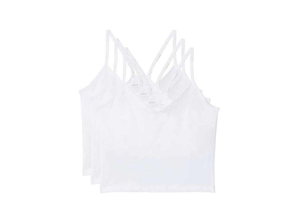 Womens Everyday Shelf Bra Cropped Camisole 3-Pack XL Product Image