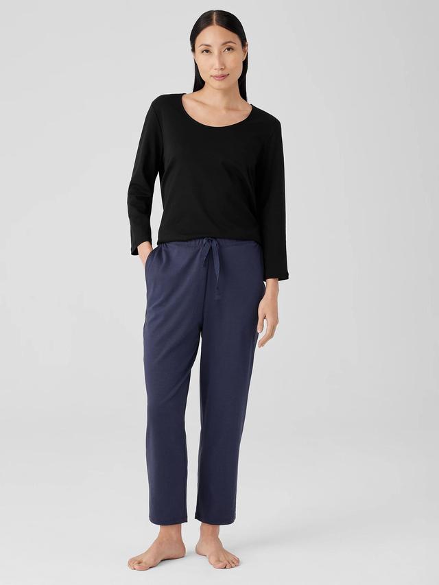 EILEEN FISHER Organic Cotton Interlock Slouchy Sleep Pantfemale Product Image