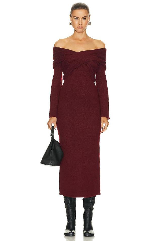 Cult Gaia Zennie Knit Dress in Burgundy Product Image