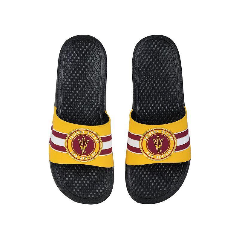 FOCO Arizona State Sun Devils Stripe Raised Slide Sandals, Mens Product Image