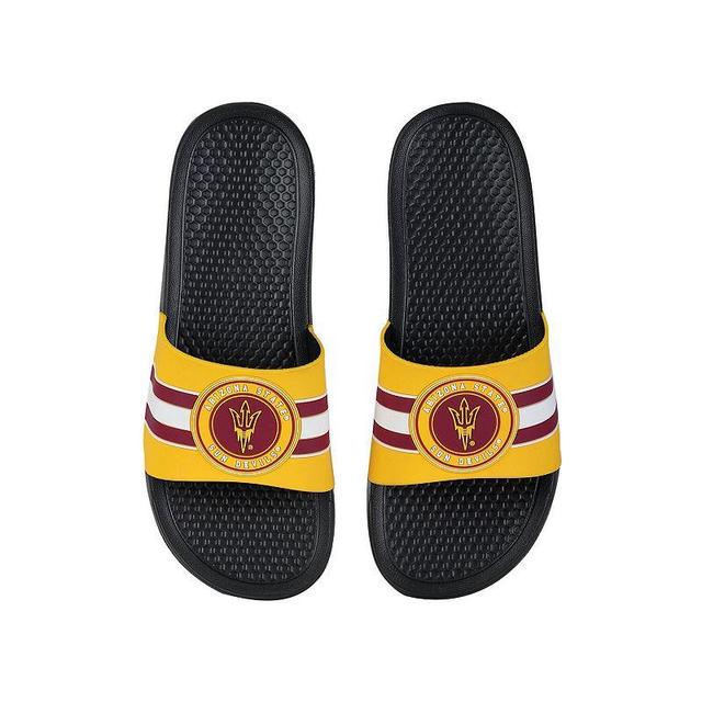 FOCO Arizona State Sun Devils Stripe Raised Slide Sandals, Mens Product Image