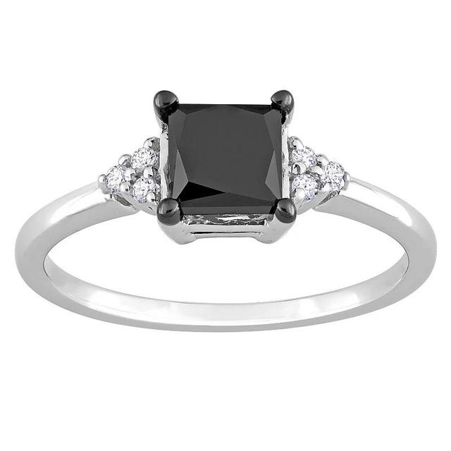 Stella Grace 14k White Gold 4/5 Carat T.W Black & White Diamond Engagement Ring, Womens 14k Whgold Product Image