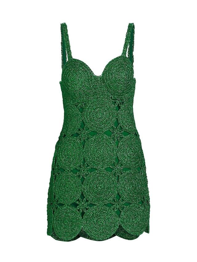 Womens Crochet Sleeveless Minidress Product Image