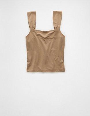 AE Cropped Square-Neck Tank Top Product Image