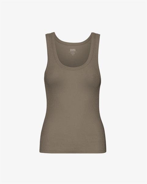 Women Organic Rib Tank Top - Cedar Brown product image