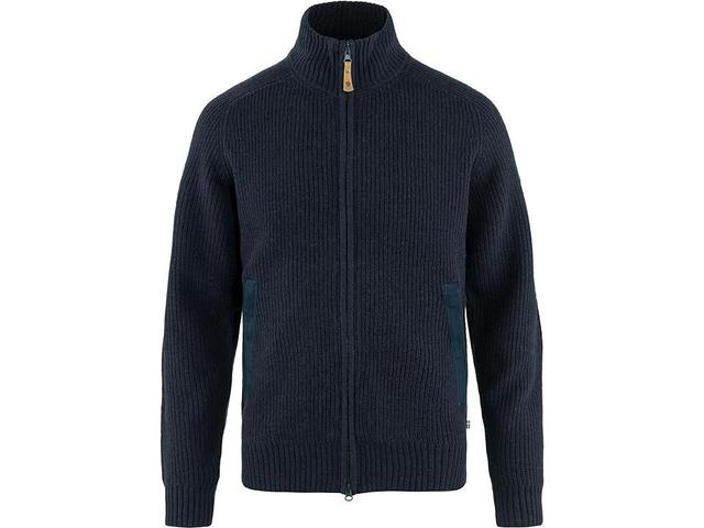 Fjallraven Ovik Zip Cardigan Knit (Dark ) Men's Sweater Product Image