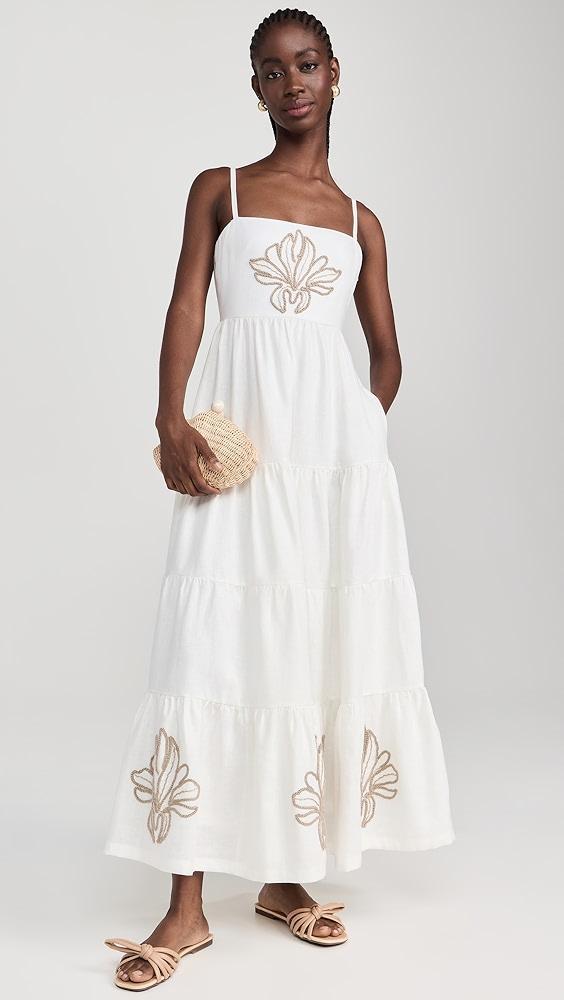 Andres Otalora La Catedral Embroidered Midi Dress | Shopbop Product Image