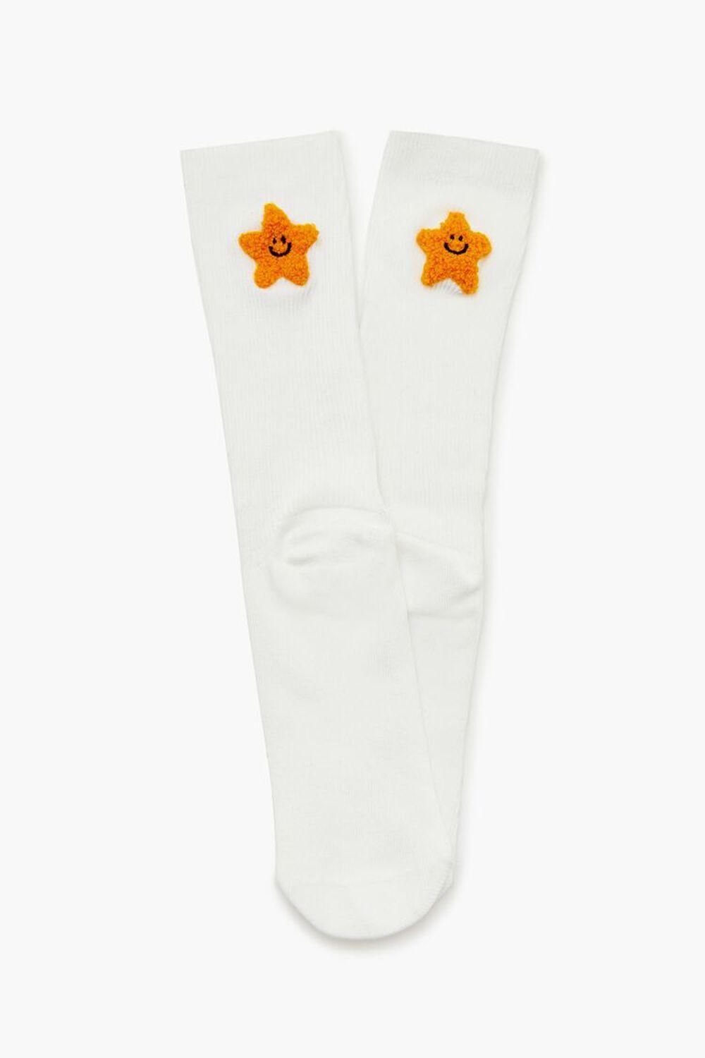 Star Happy Face Crew Socks | Forever 21 Product Image