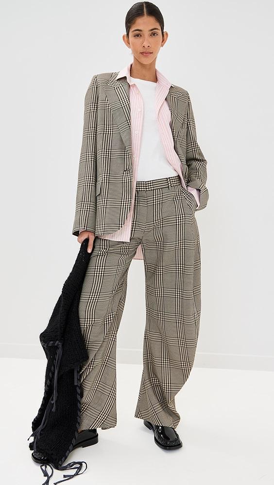 Acne Studios Plaid Summer Suit Trousers | Shopbop Product Image