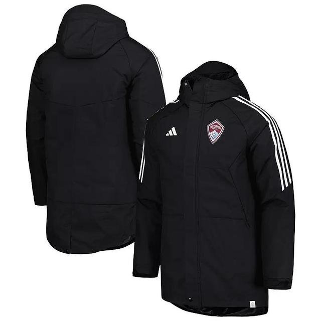 Mens adidas Black Chicago Fire Stadium Parka Raglan Full-Zip Hoodie Jacket Product Image