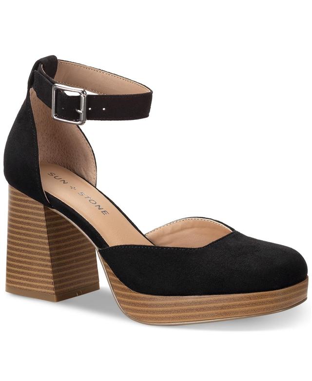 Sun + Stone Womens Leoniee Ankle-Strap Platform Dress Sandals, Created for Macys Product Image