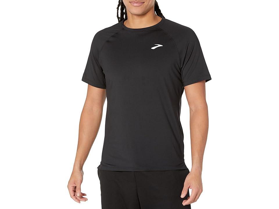 Brooks Running, Mens Brooks Atmosphere Short Sleeve 2.0 Running Tops, Black Product Image