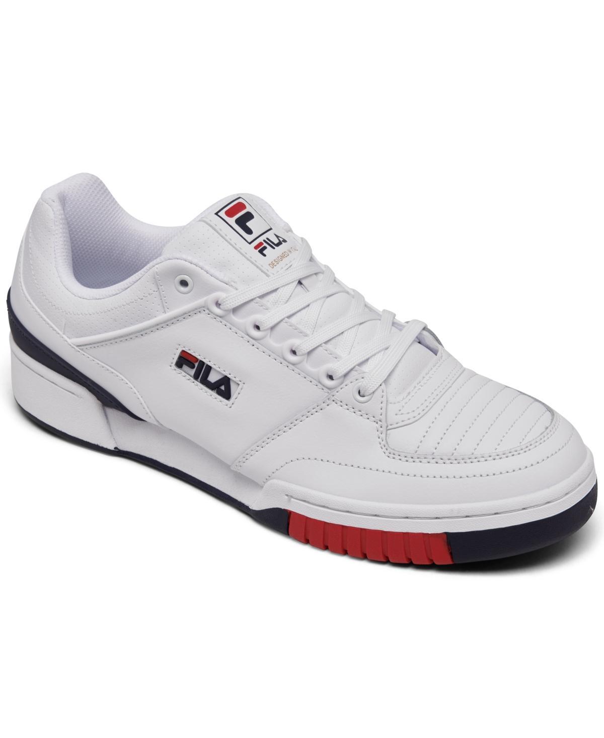 Fila Mens Targa Nt Low Casual Tennis Sneakers from Finish Line - WHITE/NAVY Product Image