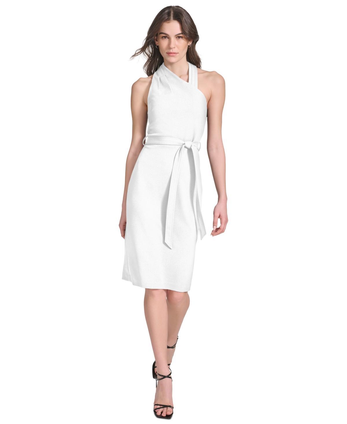 Calvin Klein Womens Belted Sheath Dress Product Image