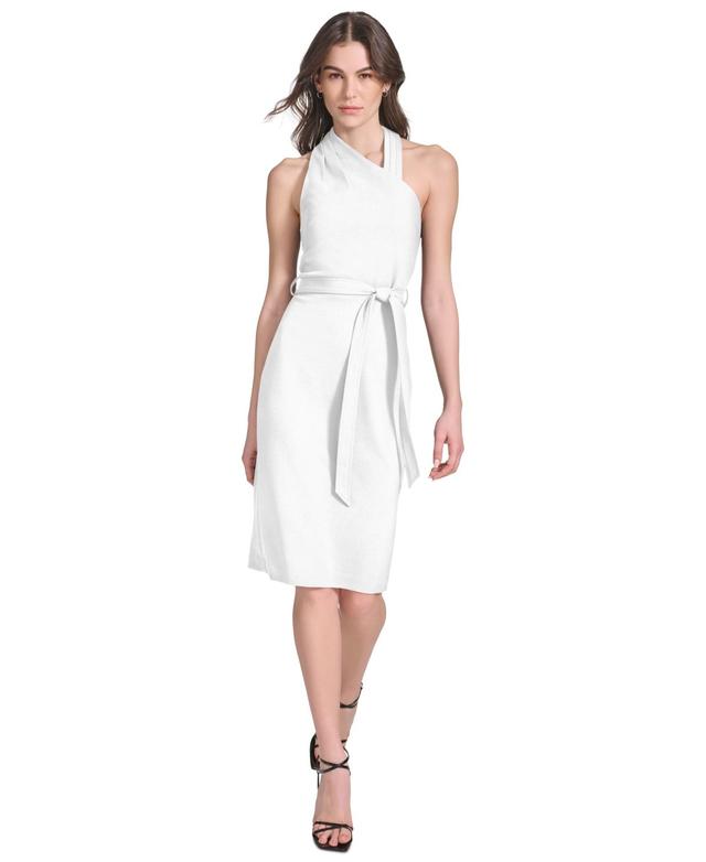 Women's Belted Sheath Dress Product Image